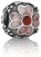 Pandora Bead Charm Element Rosa Gänseblümchen aus Sterling Silber 790433ER