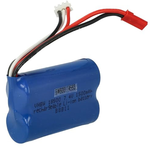 vhbw Akku kompatibel mit Revell Cardinal 24061 RC Helikopter Drohne Multicopter Quadrocopter (1500mAh, 7,4V, Li-Ion)