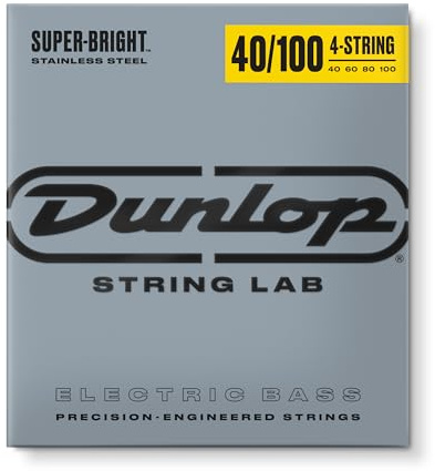 Jim Dunlop Super Bright Stainless Steel Bass Strings 40-100
