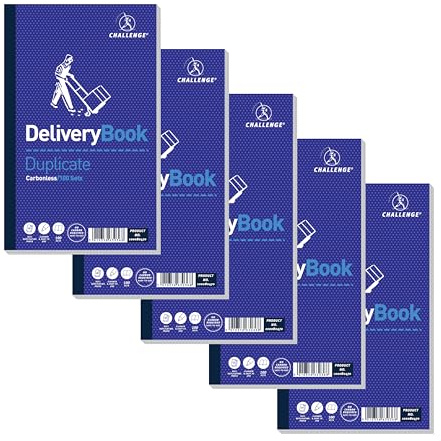 Challenge Duplicate Delivery Book, Carbonless, 100 Pages, 5 pack (210 x 130 mm)