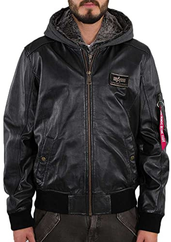 Alpha Industries MA-1 D-Tec Giacca in pelle da Uomo Black