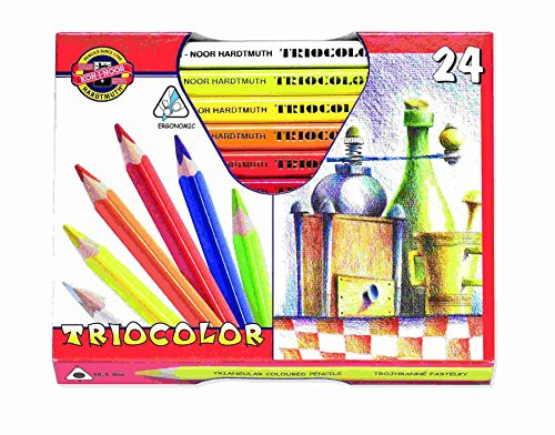 KOH-I-NOOR Triocolor Jumbo Dreieckige Farbstifte 24er Set
