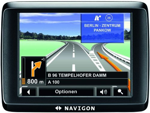 NAVIGON 1410 EU 20 Navigationssystem (8,9 cm (3,5 Zoll) Display, Europa (20 Länder), Fußgängernavigation, NAVIGON MyRoutes, Fahrspurassistent Pro)