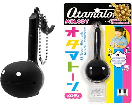Otamatone Melody Negro, Instrumento Musical Electrónico Japonés Sintetizador Portátil Sensibles al Tacto Musicales Instrumentos Regalo Niños Adolescentes Adultos Cumpleaños Juego Juguetes Geniales
