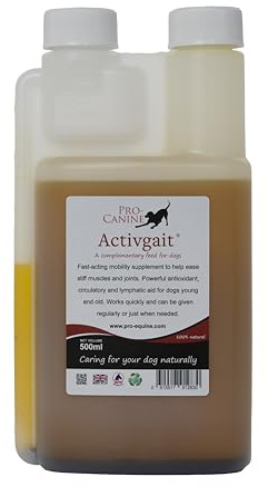 Pro-Canine Activgait 500ml, Senior Dog Joint Care, an omega rich fast acting Herbal Supplement for stiff joints. Approx 100 days supply.