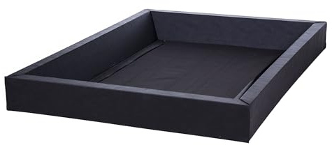 Beliani Praktischer Wasserbett Schaumstoffrahmen für Wasserbetten 140 x 200 cm schwarz Simple