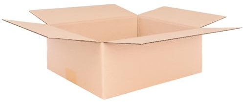 verpacking Faltkartons 320 x 250 x 120 mm Braun (Außenmaß 325 x 255 x 130 mm) KK 50 1-wellig Versandkarton für mittelgroße Waren DHL Päckchen M DPD S GLS S Kartons (50 Stück)