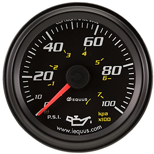 Equus 6244 Mechanisches Öldruckmanometer, 5,1 cm, Schwarz