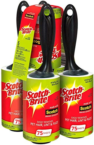 Scotch Brite Fusselrolle, Vorteilspackung mit 75 Blatt, insgesamt 375 Blatt