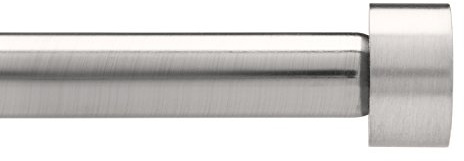 Umbra Cappa Asta per tende singola regolabile, diametro di 1,9 cm, 91-168 cm, Acciaio, Nichel/acciaio