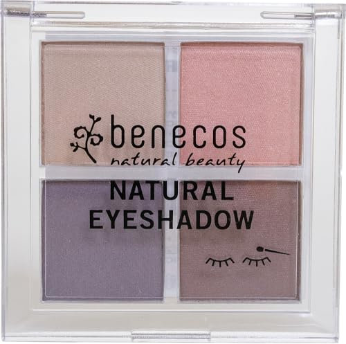 Benecos Natural beauty Palette ombretti a 4 colori, Vegan, Multicolore (Beautiful Eyes 001), 7.2 g