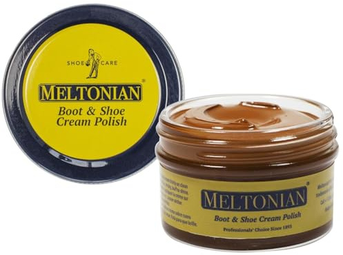 Meltonian Cream Shoe Polish - Boot Polish, Leather Shoe Polish Oil Based with Beeswax - Restores & Protects, 60+ Colors, Medium Brown