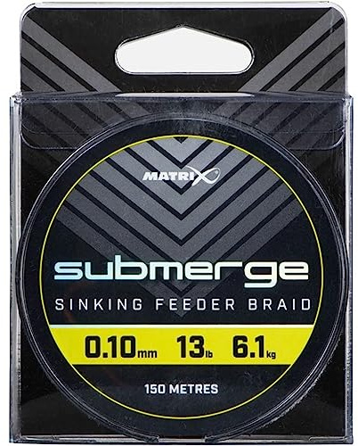 Fox Matrix Submerge Feeder Braid 150m - Reederschnur sinkend zum Feederangeln, Geflochtene Schnur zum Feederfischen, Feeder Schnur, Durchmesser/Tragkraft:0.10mm / 6.16kg Tragkraft