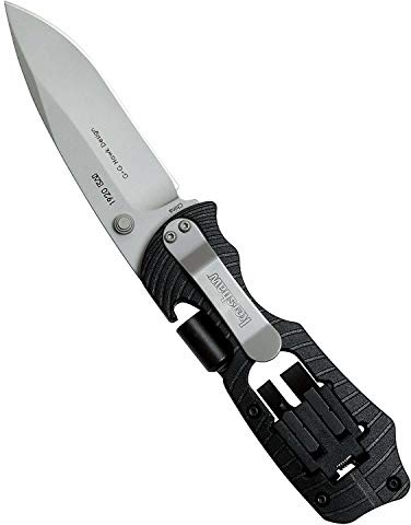 Kershaw Select Fire (1920); Multifunction Pocketknife with 3.4-Inch 8Cr13MoV Stainless Steel Blade, Black Glass-Filled Nylon Handle, 1/4-Inch Hex Drive, 2 Flathead Bits and 2 Crosshead Bits; 5 oz.