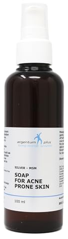 argentum plus Silber-MSM Akne Seife, 100 ml | Mild reinigend, Für extrem sensible Haut, Vermindert Fettigkeit, Für Veganer geeignet