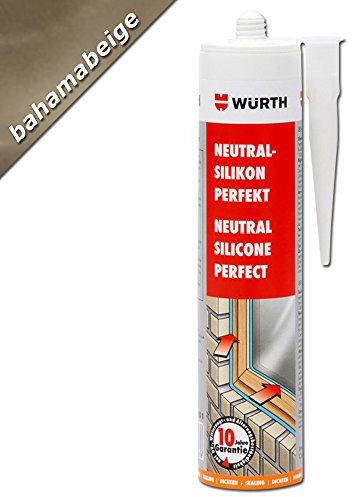 Würth Silikon Bahamabeige Neutral-Perfekt 310ml Kartusche Fensterverglasung