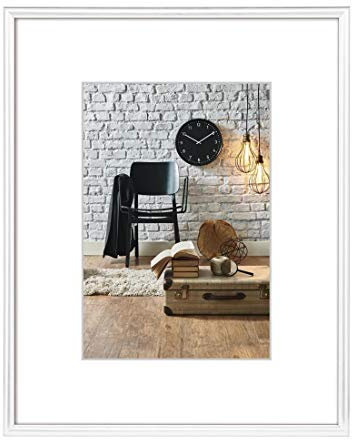 Hama Kunststoff-Bilderrahmen Sevilla (Rahmengröße 60 x 80 cm mit 13 mm x 20 mm Einfassung, für EIN Foto der Größe 40 x 60 cm) weiß