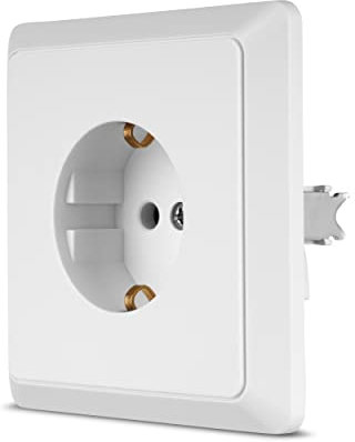 REV PrimaLuxe - Presa a 1 incasso, set completo: cornice e inserto, colore: Bianco