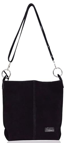 zarolo Damen Handtasche, Umhängetasche,Beuteltasche Shopper, Leder Schultertasche, Hobo Bag, echtes Leder/Wildleder