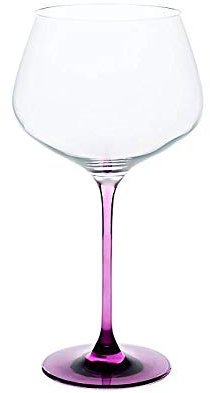 Weinglas Weinkelch Charisma Rotwein Burgunder 775ml klar mit violettem Stiel