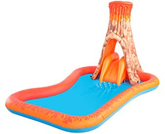 BESTWAY 53063 - Piscina Hinchable Infantil Isla Volcano Splash 277x175x150 cm