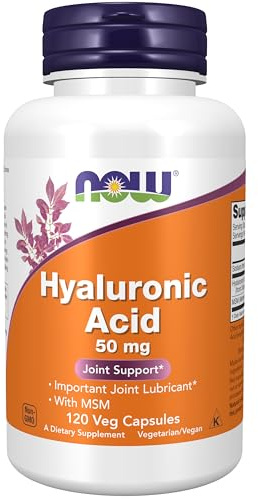 NOW Foods Supplements, Hyaluronic Acid 50 mg with MSM, Joint Support*, 120 Veg Capsules