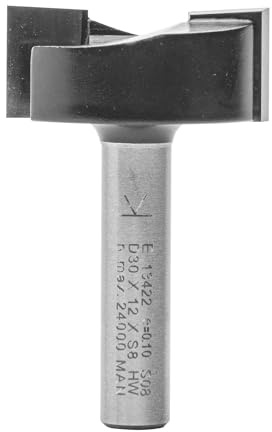 ENT 13422 Fraise à défoncer Carbure, Queue (S) 8 mm, Diamètre (D) 30 mm, NL 12 mm, SL 32 mm, GL 48 mm