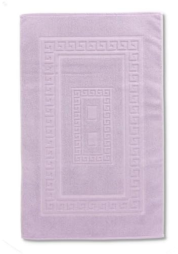 CASA TESSILE - Tappetino da bagno in spugna, 60 x 120 cm, colore: Torino - LILLA