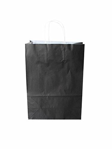 Papiertragetaschen mit weißer Kordel Farbe: SCHWARZ 32 + 17 x 43 cm (250 Stück)