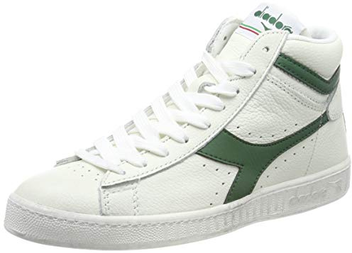 Diadora Game L High Waxed, Sneaker Unisex - Adulto, Bianco Verde, 44 EU