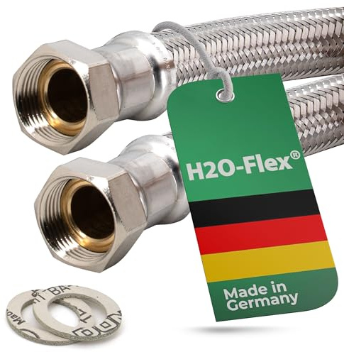 H2O-Flex® Flexschlauch 1ÜM x 1ÜM, hoch flexibler Panzerschlauch DN 25 mit Trinkwasserzulassung