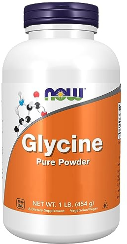 Now Foods, Glycine, Polvo 100% vegano, 454g, Probado en Laboratorio, Aminoácido, Sin Gluten, Sin Soja, Vegetariano, 454 gramo, 1