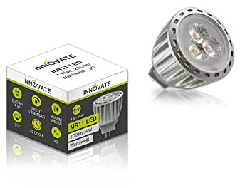 INNOVATE ES111 GU10 LED Leuchtmittel 1 Stk. [12W 60° 3000K Warmweiß Dimmbar I ersetzt 100W] QRB11 ES111 QRB111 LED Leuchtmittel Lampe Spot Strahler Spot (GU4 Sockel 3000K, 1 Stk.)