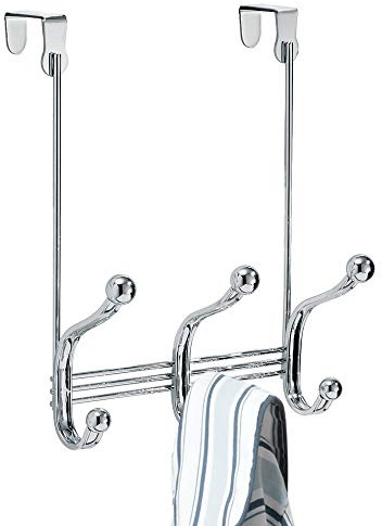 iDesign 53070EU York 3-er-Hakenleiste zum Hängen über die Tür, chrom