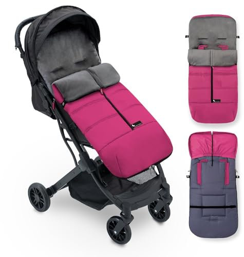 Saco Silla Paseo Universal Interbaby | Saco Bebe Invierno Suave, Cálido, Afelpado | Saco Carro Bebe Invierno Desmontable, Doble Apertura, Lavado Fácil, Materiales Antialérgicos