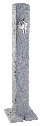 GARANTIA Granit Wasserzapfsäule lightgranite inkl. Chrom-Auslaufhahn