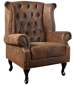 Invicta Interior 19448 Chesterfield Ohrensessel, Antik Look