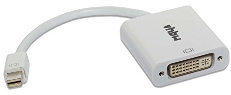 vhbw adattatore da Mini DisplayPort a DVI per laptop, PC, notebook, proiettore, scheda grafica, monitor - Cavo adattatore Mini DP-DVI, bianco