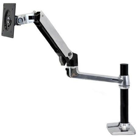 Ergotron, Brazo de Mesa LX, Poste Alto (Aluminio), 34 Pulgadas, Gris