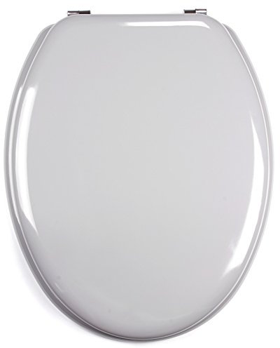MSV 140016 Abattant WC MDF Argent-Gris 30 x 20 x 15 cm