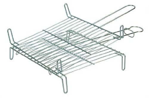 Flores Cortés 33501 - Parrilla Doble cincada, 53 x 25 x 20 cm, Color cincado