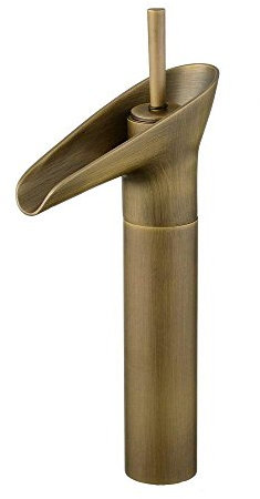 Hiendure Wasserfall-Waschtischarmatur, Einhebelmischer für Badezimmer, Waschtischarmatur (hoch)