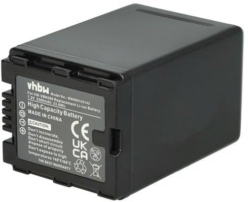 vhbw batteria sostituisce Panasonic VW-VBN260E, VW-VBN260 per videocamera camcorder (3300mAh, 7,2V, Li-Ion) con infochip