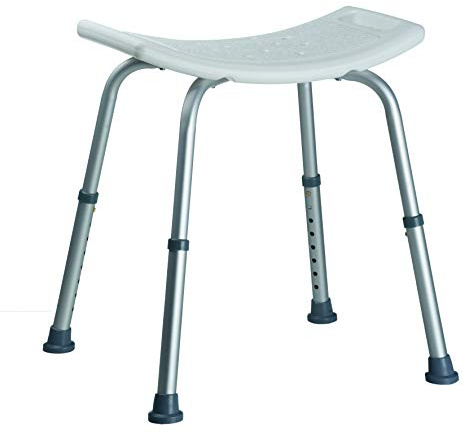 Bath & Shower 8711252257426 Taburete de Ducha Aluminio/plástico Blanco 60,0 x 10,0 x 33,0 cm