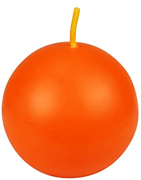 Zest Candle 6-Piece Ball Candles, 3-Inch, Orange