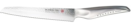 Global SAI-M04 Brötchenmesser, 17cm Hammerdesign