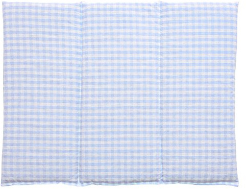 Coussin aux graines de colza - Taille 40x30-3 compartiments - bleu ciel et blanc- Coton Bio - Coussin thermique - Coussin aux graines - Compresse froide -