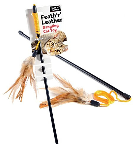 Feath 'r' Leather Spielangel für Katzen