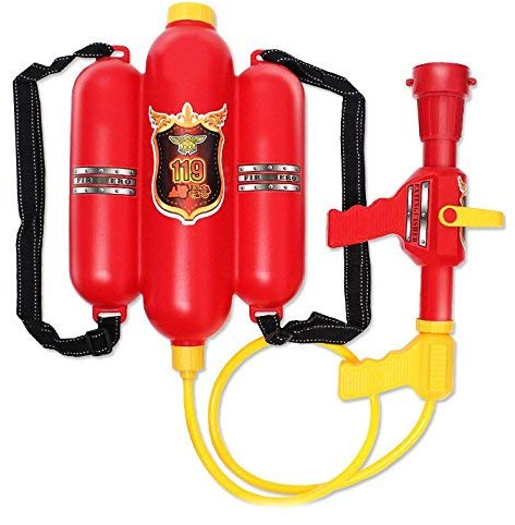 XICHEN® Brandman ryggsäck vattenpistol leksaker stor mängd vatten lång räckvidd röd sommar kul