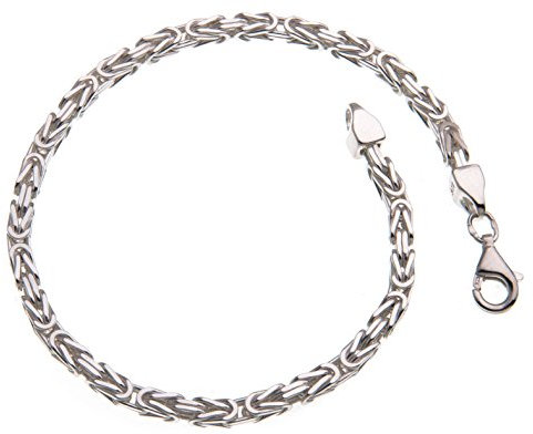 Königskettearmband 3mm Breite, vierkant - 925 Silber, Länge 20cm